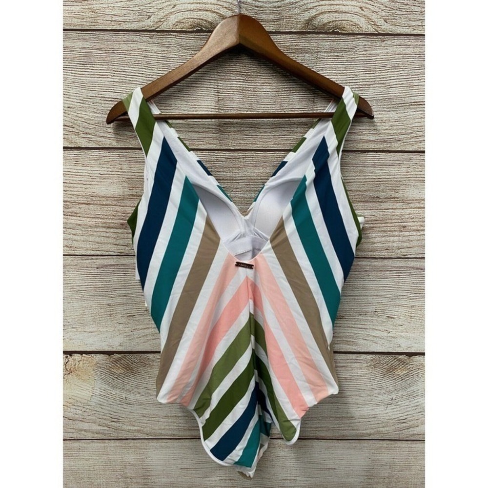 Raisins Curve Slimming Swimsuit Womens Size 18W Striped One Peice Swimsuit New - Picture 2 of 3